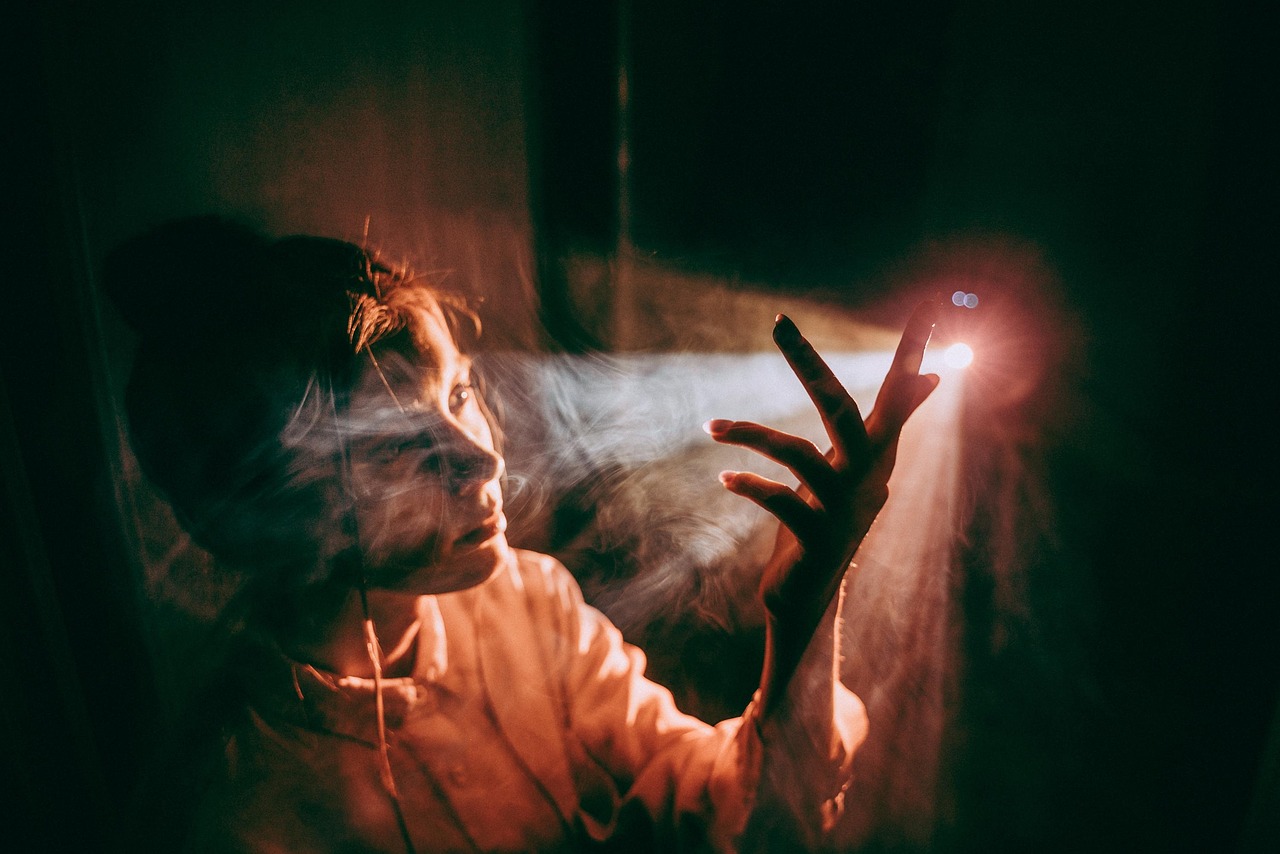 Woman in light and shadow - primary secondary emotions emotional processing